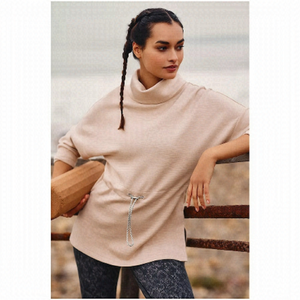 ANTHROPOLOGIE-VARLEY Freya Sweatshirt In Light Sand (Size: Medium)